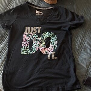 Nike Black T-Shirt with Colorful Graphic